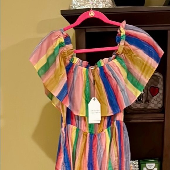 English Factory Pink Yellow Ruffled Tiered Maxi Dress - Picture 11 of 11